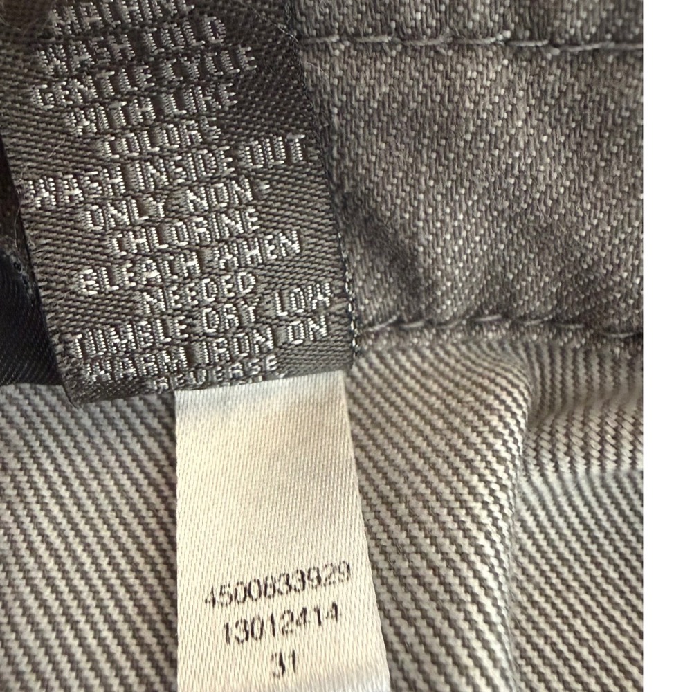 Chicos Additions Gray Denim Jacket Collarless 3/4 Sleeve Size 3 XL Open Front - Picture 6 of 10